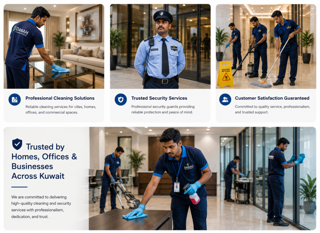 Cleaning and Security services in Kuwait by Danah